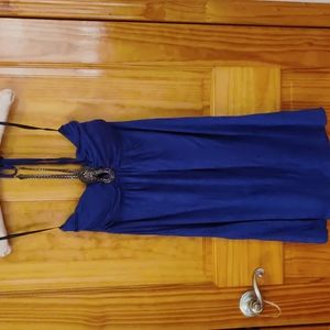 Papaya Blue Halter Top Dress